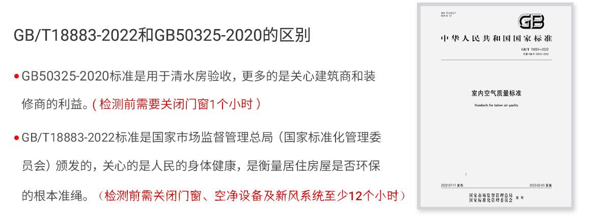 冰蟲(chóng)甲醛檢測服務(wù)-GB/T18883-2002標準與GB50325-2020的區別